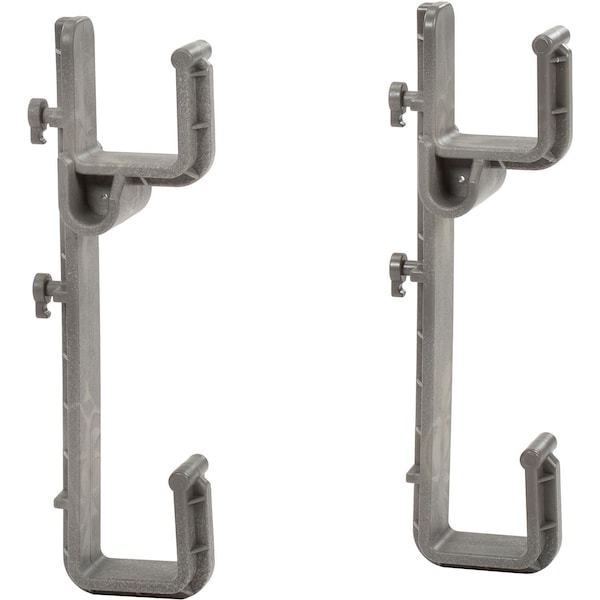 Global Industrial Accessory Square Hooks, 2-3/8 Deep, for Industrial Service Carts, Structural Foam, 2PK 800301 - main